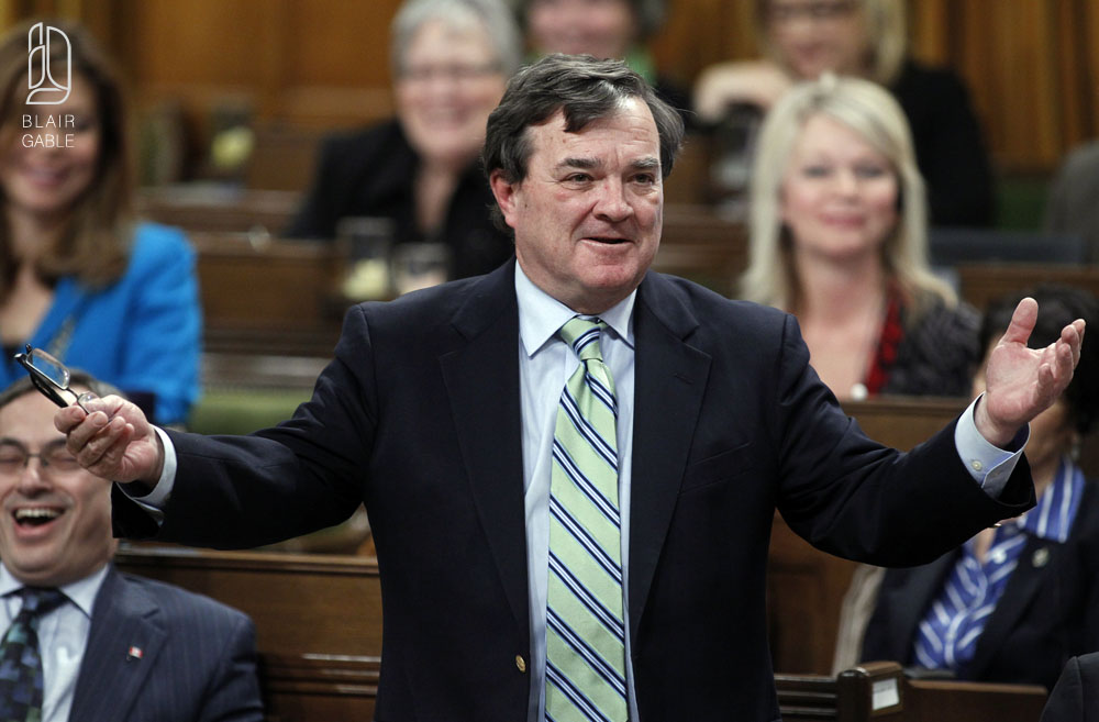 Canada's Finance Minister Flaherty speaks during Question Period in the House of Commons on Parliament Hill in Ottawa