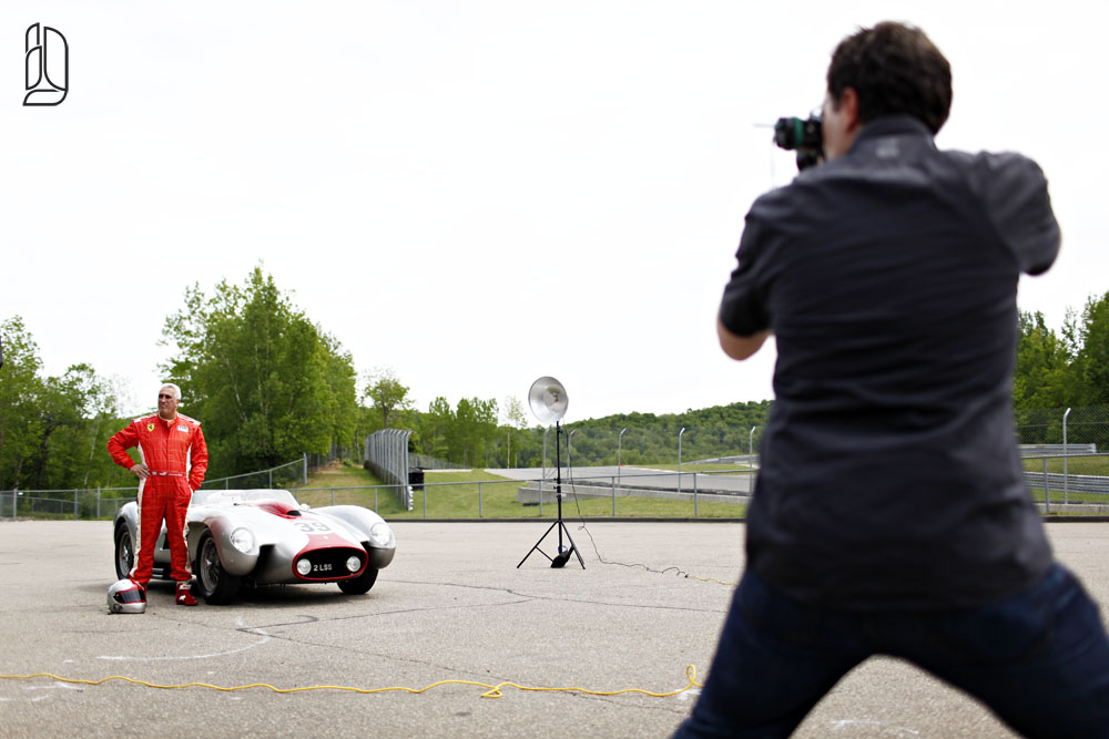 Ferrari Magazine photo shoot at Le Circuit in Mont Tremblant
