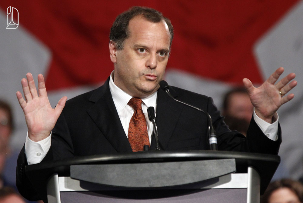 NDP president Topp speaks during the NDP leadership debate