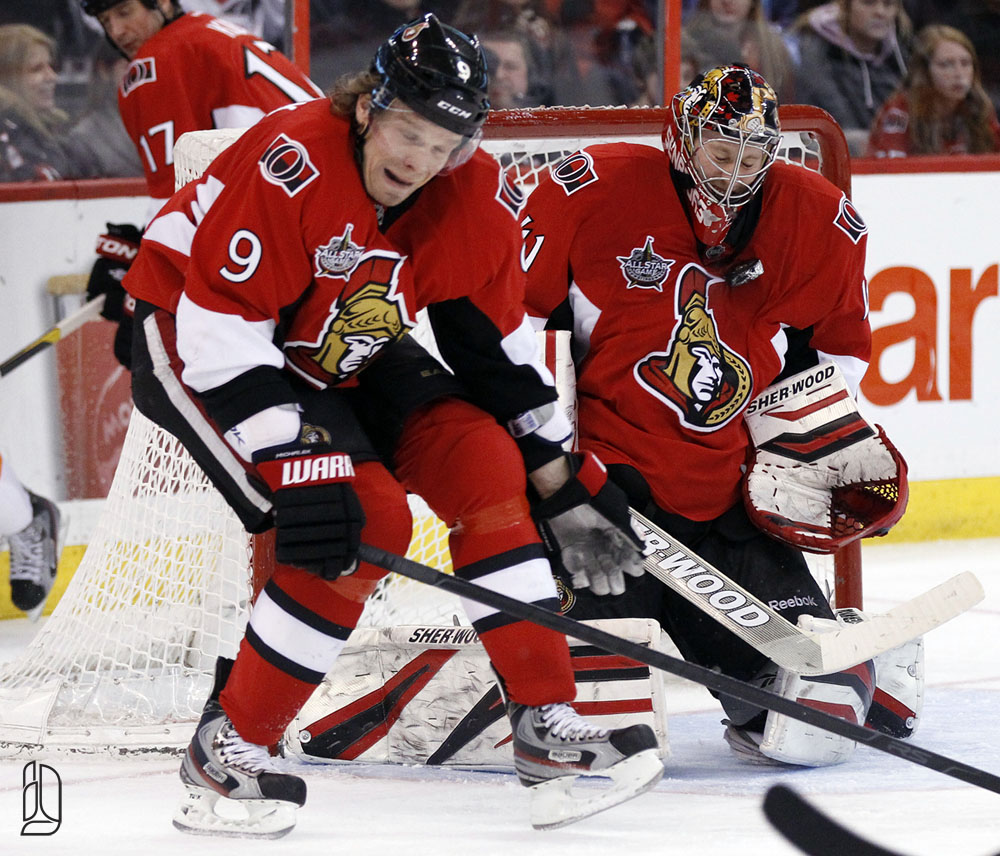 Ottawa Senators' Michalek and Anderson 